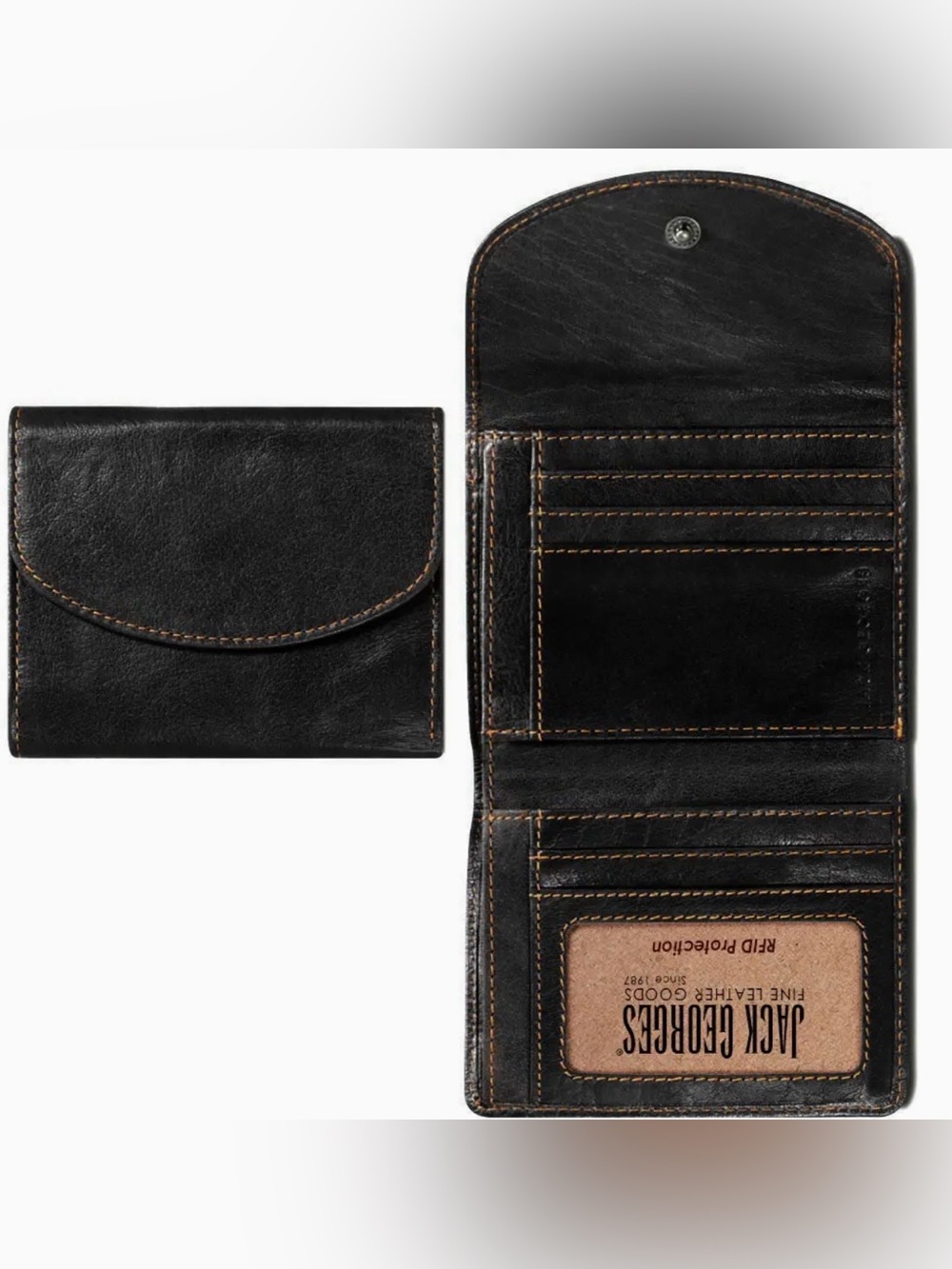 Jack Georges HAND-STAINED BUFFALO LEATHER wallet
